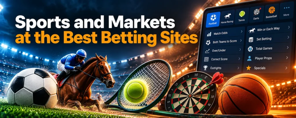 Best UK betting sites for football, horse racing, tennis, darts and basketball betting markets
