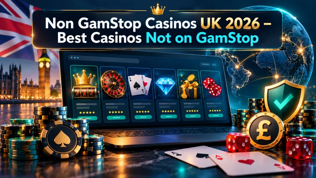 Comparison of Non GamStop casinos for UK players with casino games and GBP payments