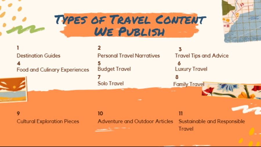 Types of Travel Content We Publish