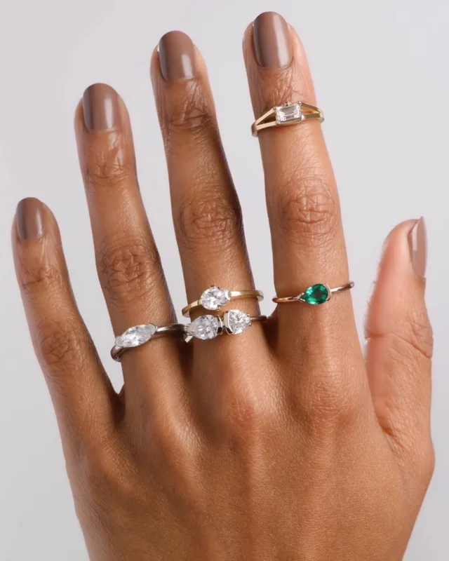 East West Set Rings