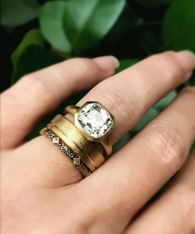 East-West Set Rings