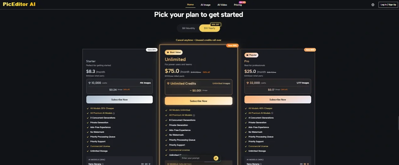 piceditor-ai-photo-editor-plans
