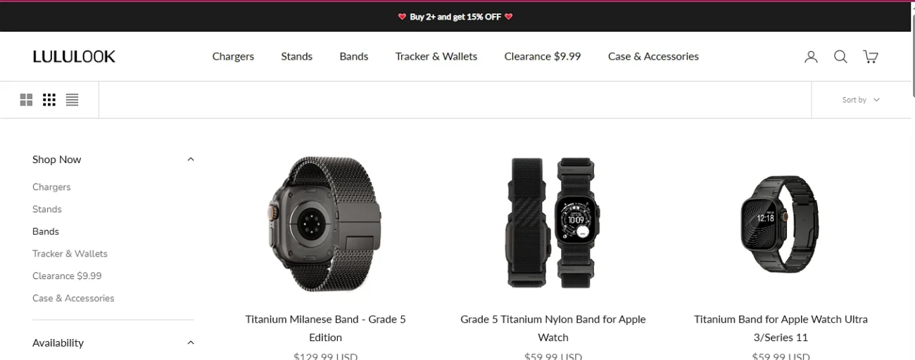 Lululook Titanium Band