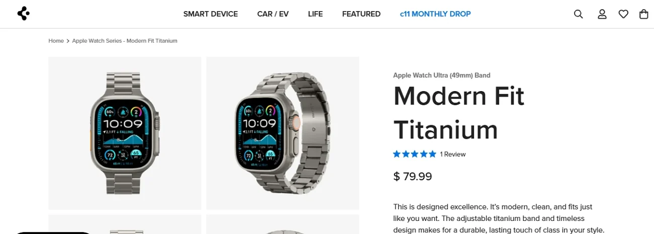 Spigen Modern Fit Titanium