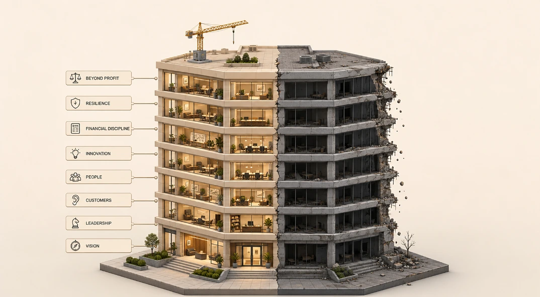 Every floor looks optional while it's holding. The article walks through what each one buys when it's there, and what the building loses when it isn't