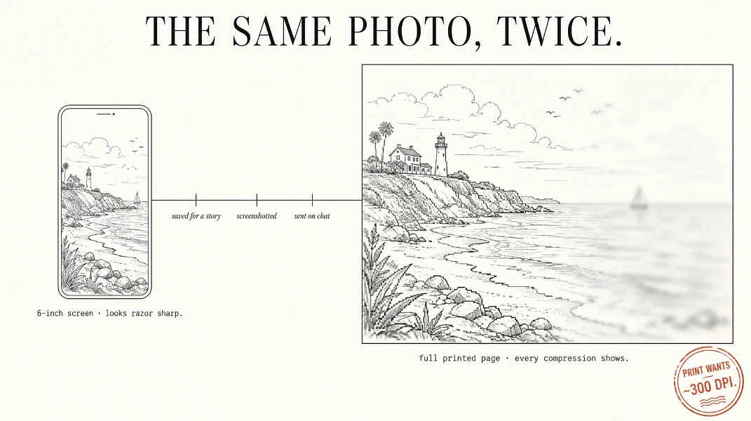 Every save, screenshot, and forward stripped detail your screen hid - the printed page won't