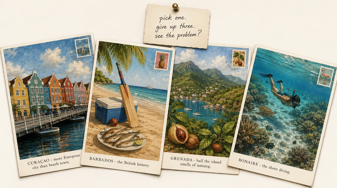 Four islands, one booking which is why so many people end up doing it from the water instead