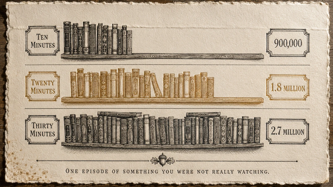 That arithmetic is more convincing than any brain study, and it returns a shelf of finished books inside a year