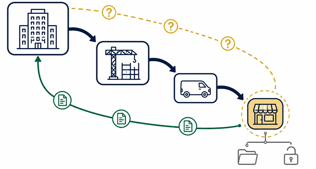 The question starts several tiers above you and arrives without warning. What travels back up the chain is paperwork you either have or do not