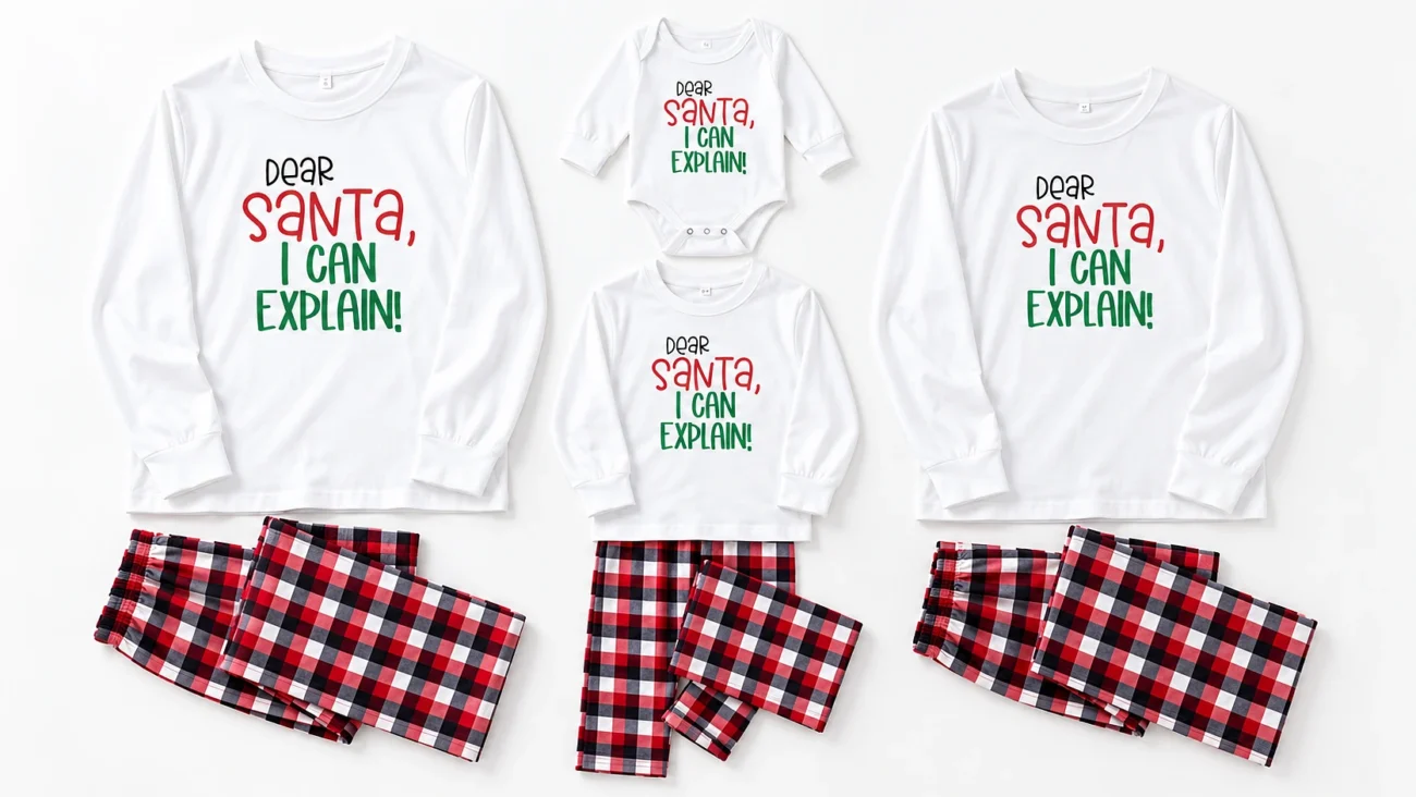 matching Christmas pyjamas