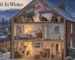 Watercolour cutaway of a house in winter with heirloom boxes in a cold loft above warm living rooms